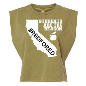 Students Are The Reason Red For Ed California Teacher Garment-Dyed Women's Muscle Tee