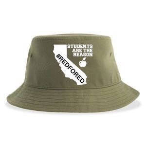 Students Are The Reason Red For Ed California Teacher Sustainable Bucket Hat