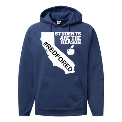 Students Are The Reason Red For Ed California Teacher Performance Fleece Hoodie