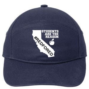 Students Are The Reason Red For Ed California Teacher 7-Panel Snapback Hat