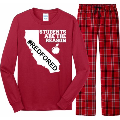 Students Are The Reason Red For Ed California Teacher Long Sleeve Pajama Set