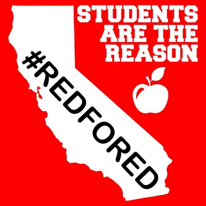 Students Are The Reason Red For Ed California Teacher Baby Bodysuit