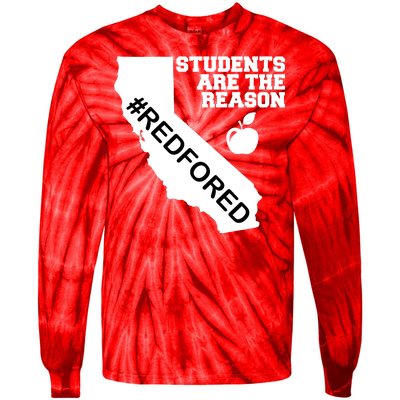 Students Are The Reason Red For Ed California Teacher Tie-Dye Long Sleeve Shirt