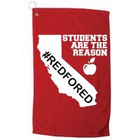 Students Are The Reason Red For Ed California Teacher Platinum Collection Golf Towel