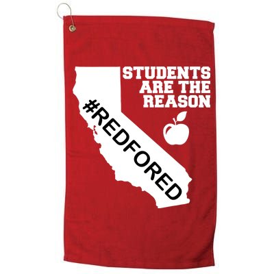 Students Are The Reason Red For Ed California Teacher Platinum Collection Golf Towel