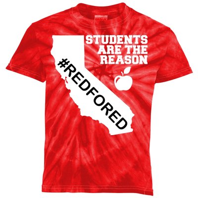 Students Are The Reason Red For Ed California Teacher Kids Tie-Dye T-Shirt