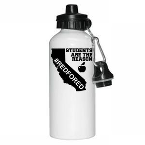 Students Are The Reason Red For Ed California Teacher Aluminum Water Bottle