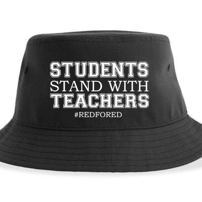 Students Stand With Teachers #RedForEd Sustainable Bucket Hat