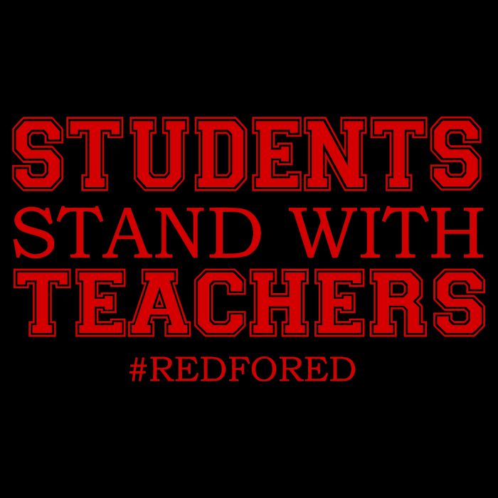 Students Stand With Teachers #RedForEd Mug