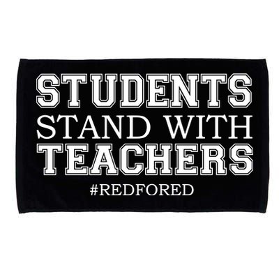 Students Stand With Teachers #RedForEd Microfiber Hand Towel