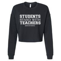 Students Stand With Teachers #RedForEd Cropped Pullover Crew