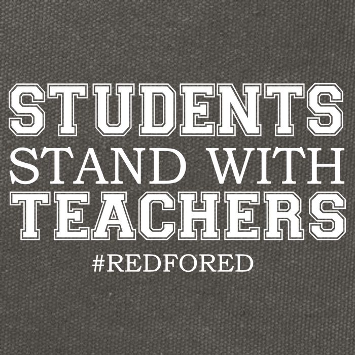 Students Stand With Teachers #RedForEd Cotton Canvas Backpack