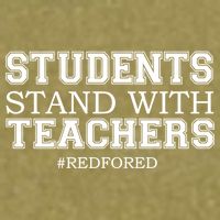 Students Stand With Teachers #RedForEd Garment-Dyed Women's Muscle Tee