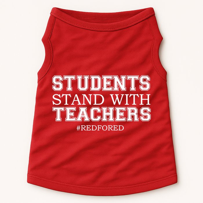 Students Stand With Teachers #RedForEd Doggie Tank