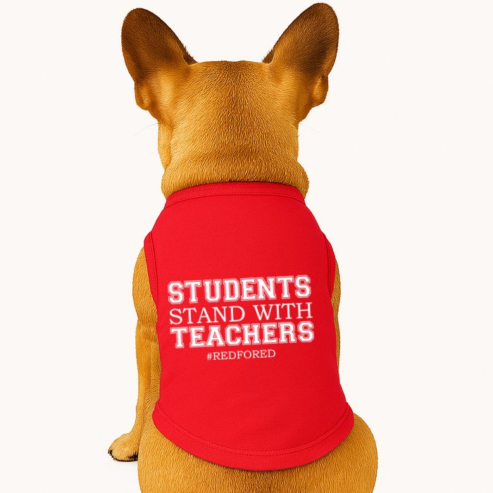 Students Stand With Teachers #RedForEd Doggie Tank