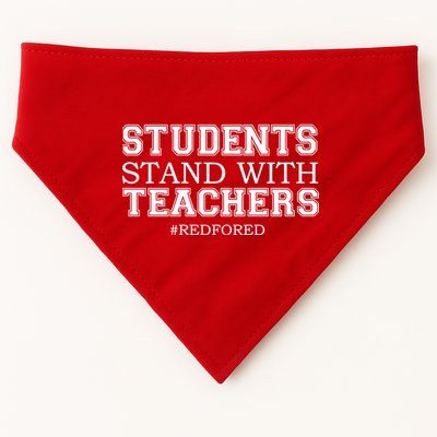 Students Stand With Teachers #RedForEd USA-Made Doggie Bandana