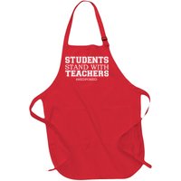 Students Stand With Teachers #RedForEd Full-Length Apron With Pockets