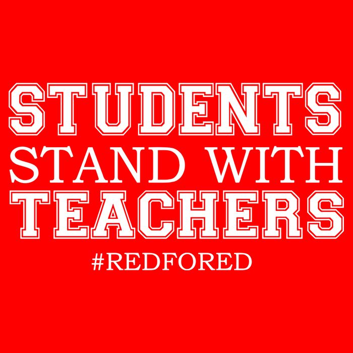 Students Stand With Teachers #RedForEd Apron