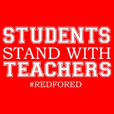 Students Stand With Teachers #RedForEd T-Shirt