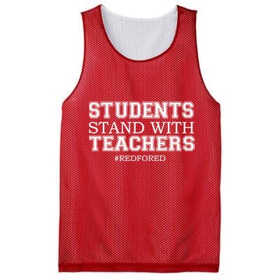 Students Stand With Teachers #RedForEd Mesh Reversible Basketball Jersey Tank