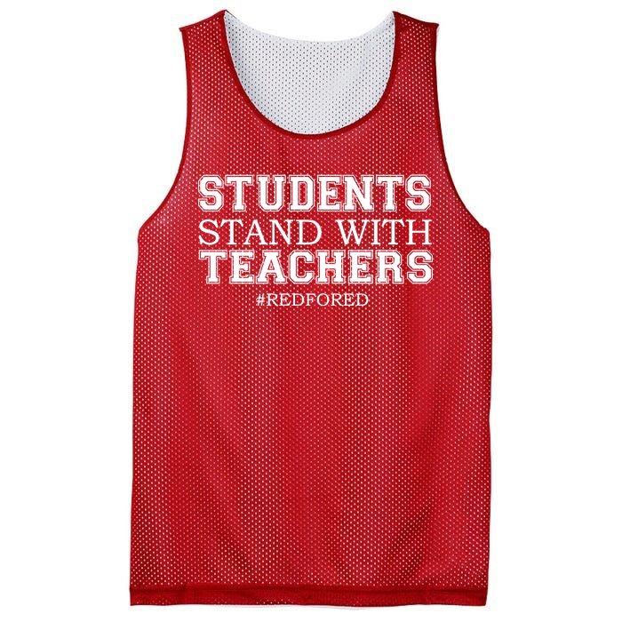 Students Stand With Teachers #RedForEd Mesh Reversible Basketball Jersey Tank