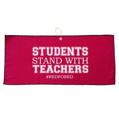 Students Stand With Teachers #RedForEd Large Microfiber Waffle Golf Towel