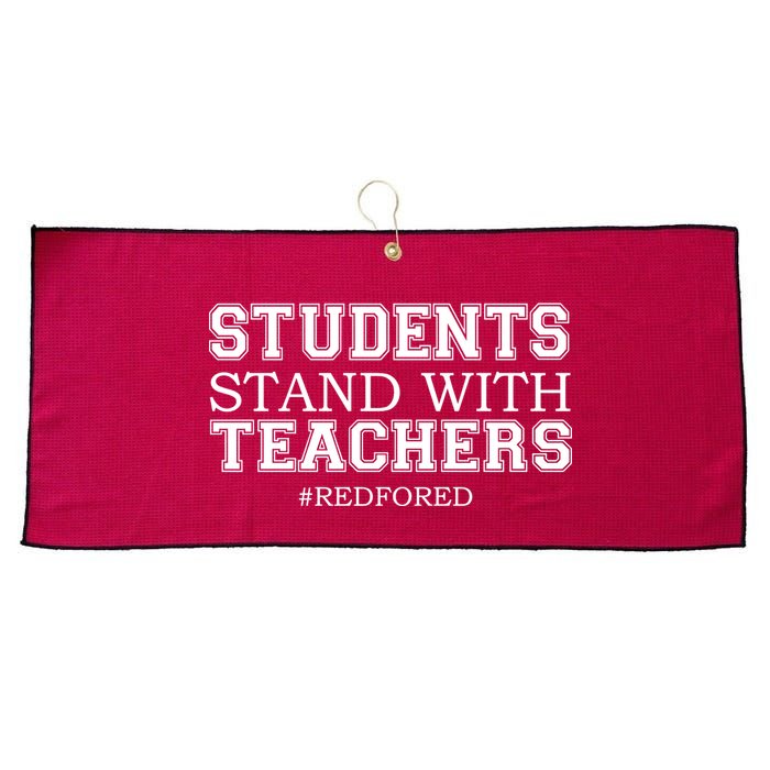 Students Stand With Teachers #RedForEd Large Microfiber Waffle Golf Towel