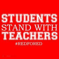 Students Stand With Teachers #RedForEd Poster