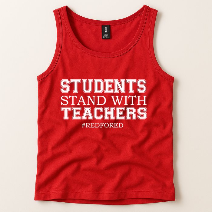 Students Stand With Teachers #RedForEd Tank Top
