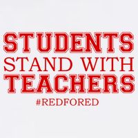 Students Stand With Teachers #RedForEd Garment-Dyed Sweatshirt