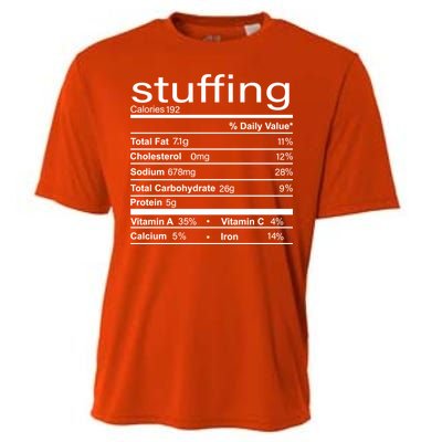 Stuffing Nutritional Facts Funny Thanksgiving Cooling Performance Crew T-Shirt