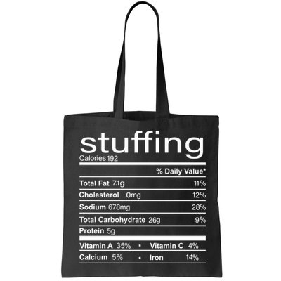 Stuffing Nutritional Facts Funny Thanksgiving Bag