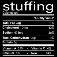 Stuffing Nutritional Facts Funny Thanksgiving Youth Performance Sprint T-Shirt