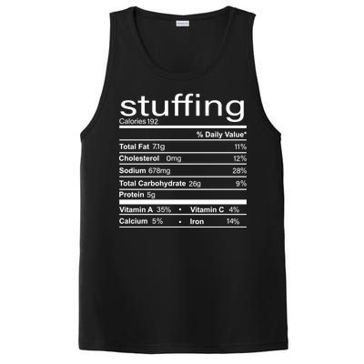 Stuffing Nutritional Facts Funny Thanksgiving PosiCharge Competitor Tank