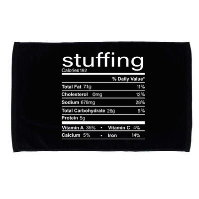 Stuffing Nutritional Facts Funny Thanksgiving Microfiber Hand Towel