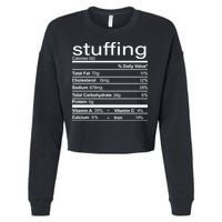 Stuffing Nutritional Facts Funny Thanksgiving Cropped Pullover Crew