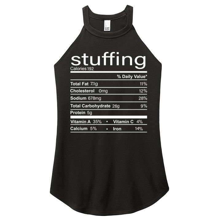 Stuffing Nutritional Facts Funny Thanksgiving Women's Perfect Tri Rocker Tank