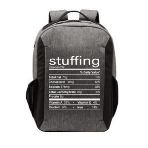 Stuffing Nutritional Facts Funny Thanksgiving Vector Backpack