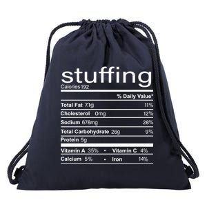 Stuffing Nutritional Facts Funny Thanksgiving Drawstring Bag