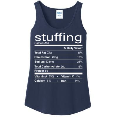 Stuffing Nutritional Facts Funny Thanksgiving Ladies Essential Tank