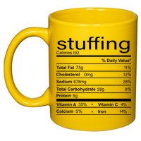 Stuffing Nutritional Facts Funny Thanksgiving 11oz C Handle Ceramic Mug