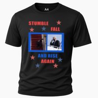 Stumble Fall And Rise Again Funny Biden Meme Cooling Performance Crew T-Shirt