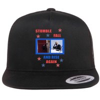 Stumble Fall And Rise Again Funny Biden Meme Flatbill Hat