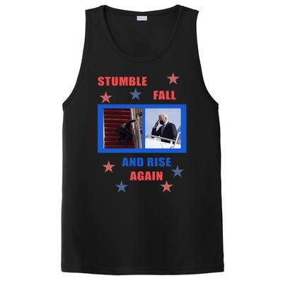 Stumble Fall And Rise Again Funny Biden Meme PosiCharge Competitor Tank