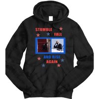 Stumble Fall And Rise Again Funny Biden Meme Tie Dye Hoodie