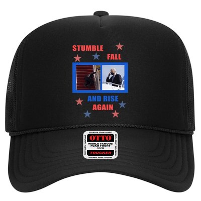 Stumble Fall And Rise Again Funny Biden Meme Trucker Hat