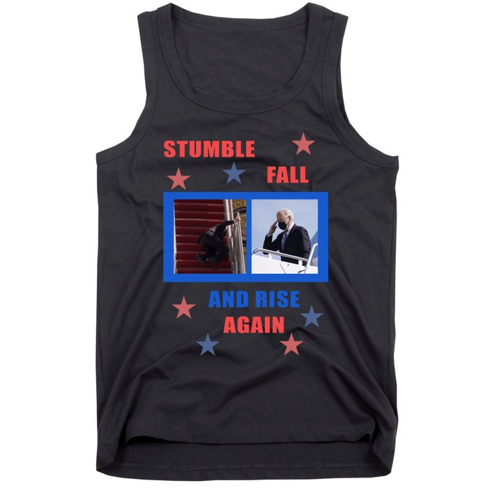 Stumble Fall And Rise Again Funny Biden Meme Tank Top