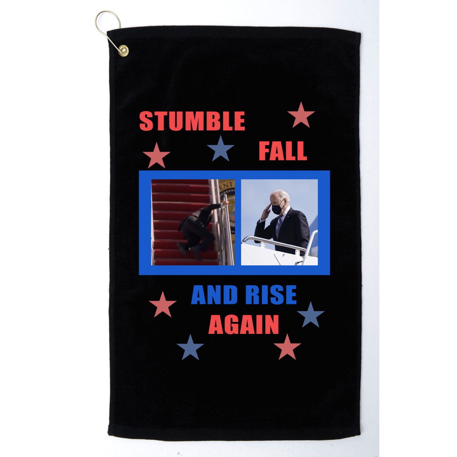Stumble Fall And Rise Again Funny Biden Meme Golf Towel
