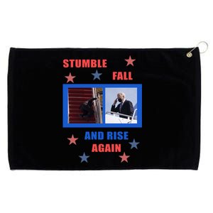 Stumble Fall And Rise Again Funny Biden Meme Grommeted Golf Towel