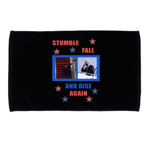 Stumble Fall And Rise Again Funny Biden Meme Microfiber Hand Towel